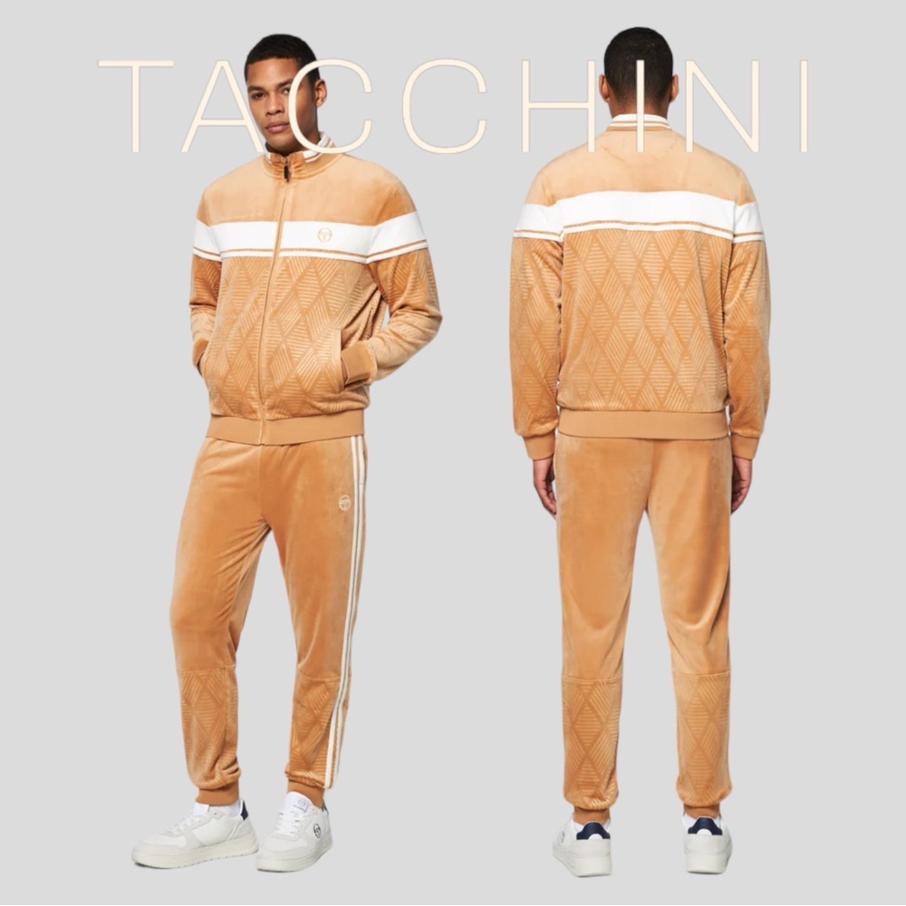 Men’s Sergio Tacchini Wheat | Gardenia Velour Tracksuit NWT